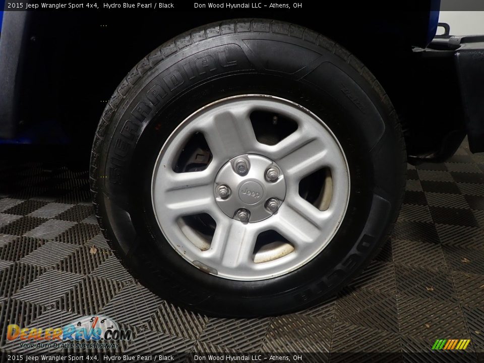 2015 Jeep Wrangler Sport 4x4 Hydro Blue Pearl / Black Photo #34
