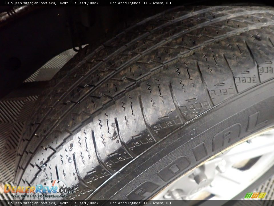 2015 Jeep Wrangler Sport 4x4 Hydro Blue Pearl / Black Photo #35