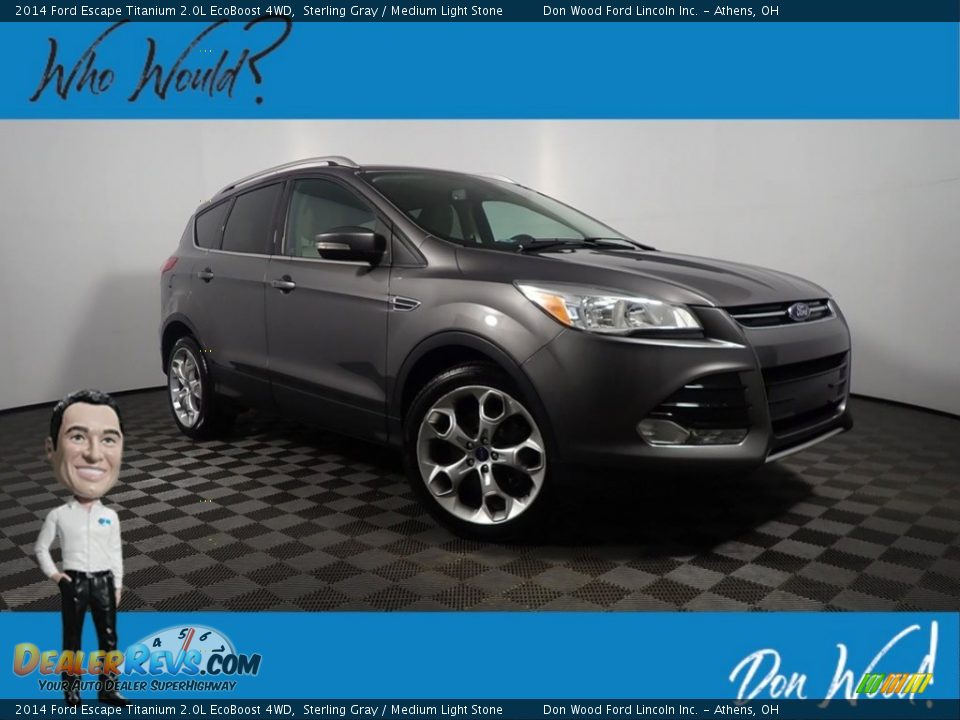 2014 Ford Escape Titanium 2.0L EcoBoost 4WD Sterling Gray / Medium Light Stone Photo #1