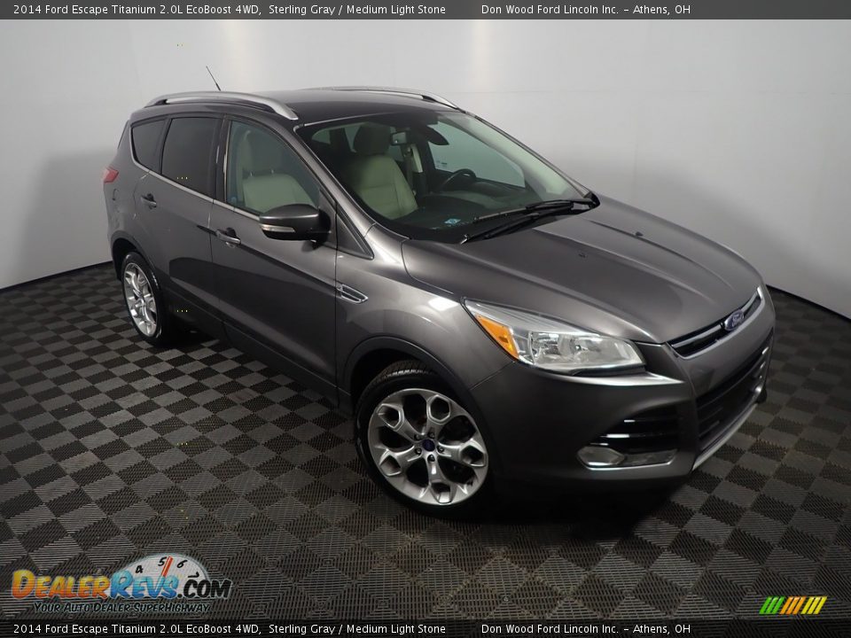 2014 Ford Escape Titanium 2.0L EcoBoost 4WD Sterling Gray / Medium Light Stone Photo #4