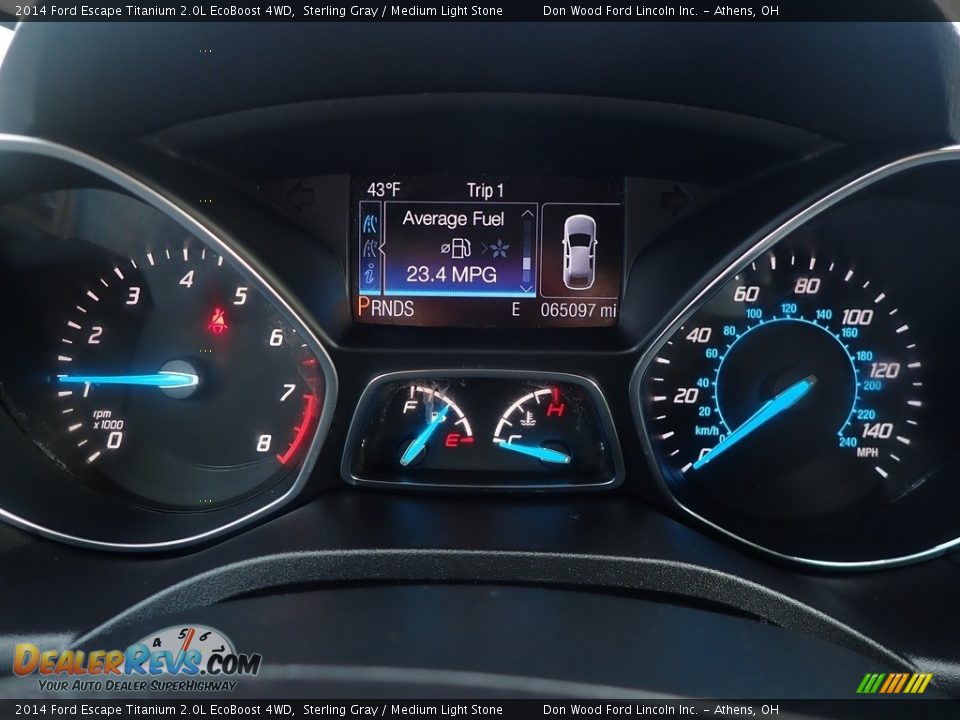 2014 Ford Escape Titanium 2.0L EcoBoost 4WD Sterling Gray / Medium Light Stone Photo #30