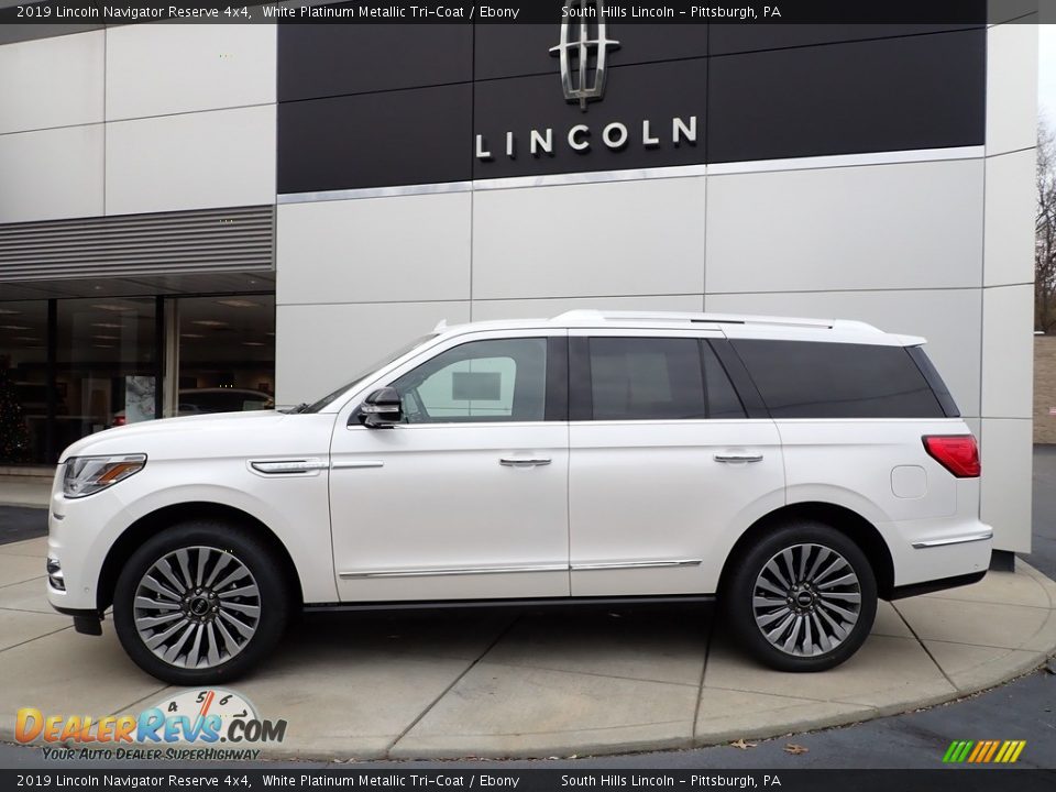 2019 Lincoln Navigator Reserve 4x4 White Platinum Metallic Tri-Coat / Ebony Photo #2