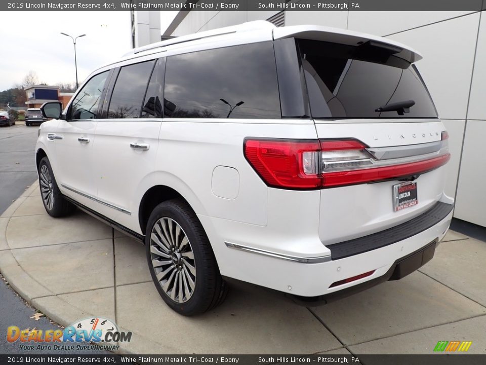 2019 Lincoln Navigator Reserve 4x4 White Platinum Metallic Tri-Coat / Ebony Photo #3