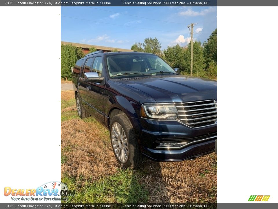 2015 Lincoln Navigator 4x4 Midnight Sapphire Metallic / Dune Photo #1