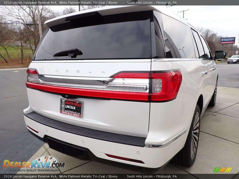 2019 Lincoln Navigator Reserve 4x4 White Platinum Metallic Tri-Coat / Ebony Photo #6