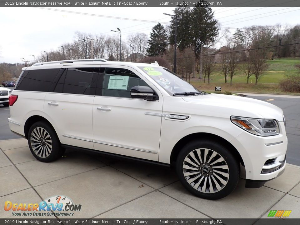 White Platinum Metallic Tri-Coat 2019 Lincoln Navigator Reserve 4x4 Photo #7