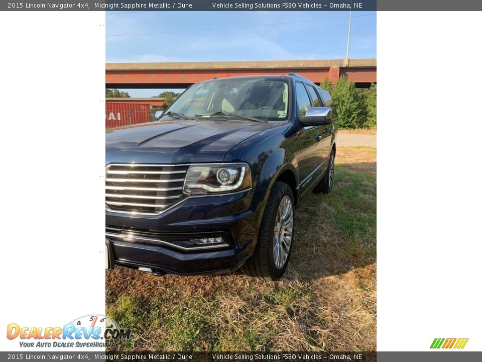 2015 Lincoln Navigator 4x4 Midnight Sapphire Metallic / Dune Photo #4