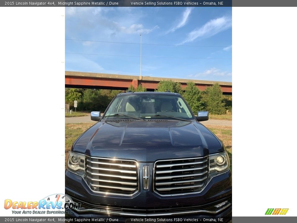 2015 Lincoln Navigator 4x4 Midnight Sapphire Metallic / Dune Photo #8