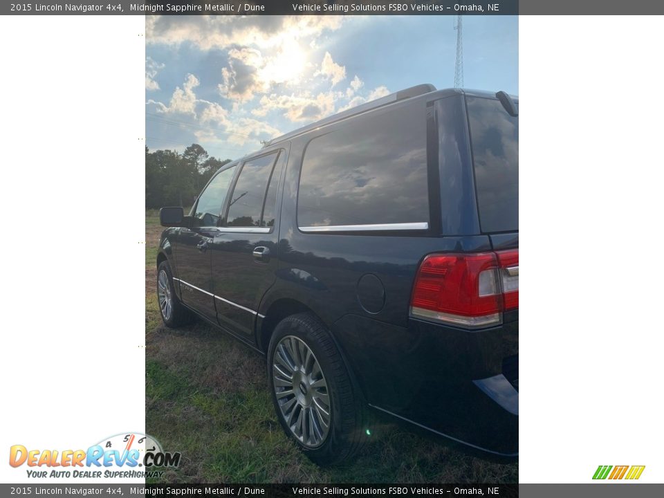 2015 Lincoln Navigator 4x4 Midnight Sapphire Metallic / Dune Photo #11