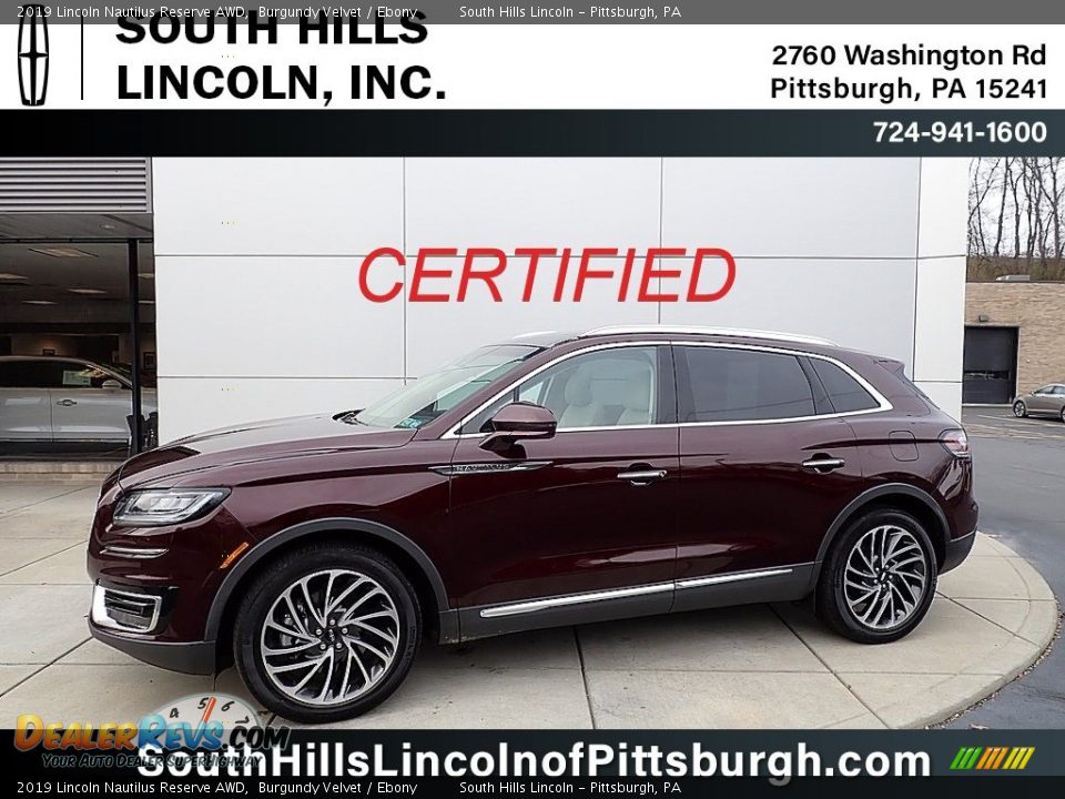 2019 Lincoln Nautilus Reserve AWD Burgundy Velvet / Ebony Photo #1