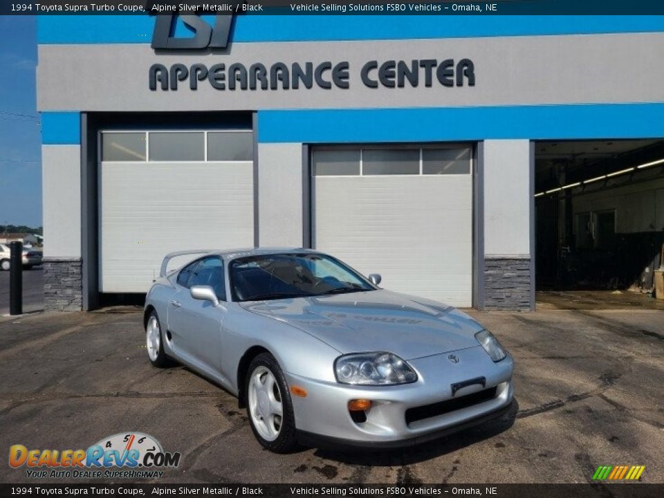 1994 Toyota Supra Turbo Coupe Alpine Silver Metallic / Black Photo #11