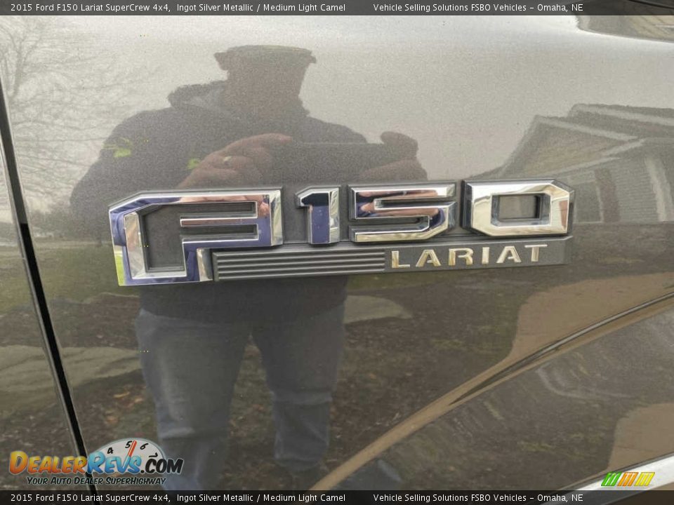 2015 Ford F150 Lariat SuperCrew 4x4 Ingot Silver Metallic / Medium Light Camel Photo #5