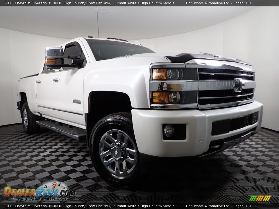 2018 Chevrolet Silverado 3500HD High Country Crew Cab 4x4 Summit White / High Country Saddle Photo #7