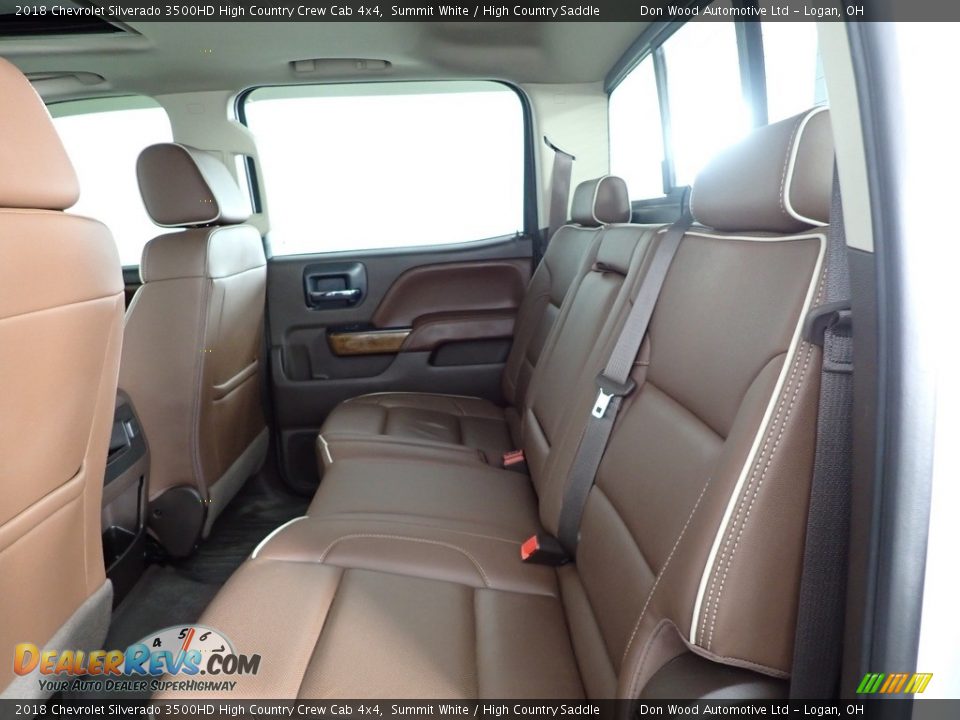 Rear Seat of 2018 Chevrolet Silverado 3500HD High Country Crew Cab 4x4 Photo #32