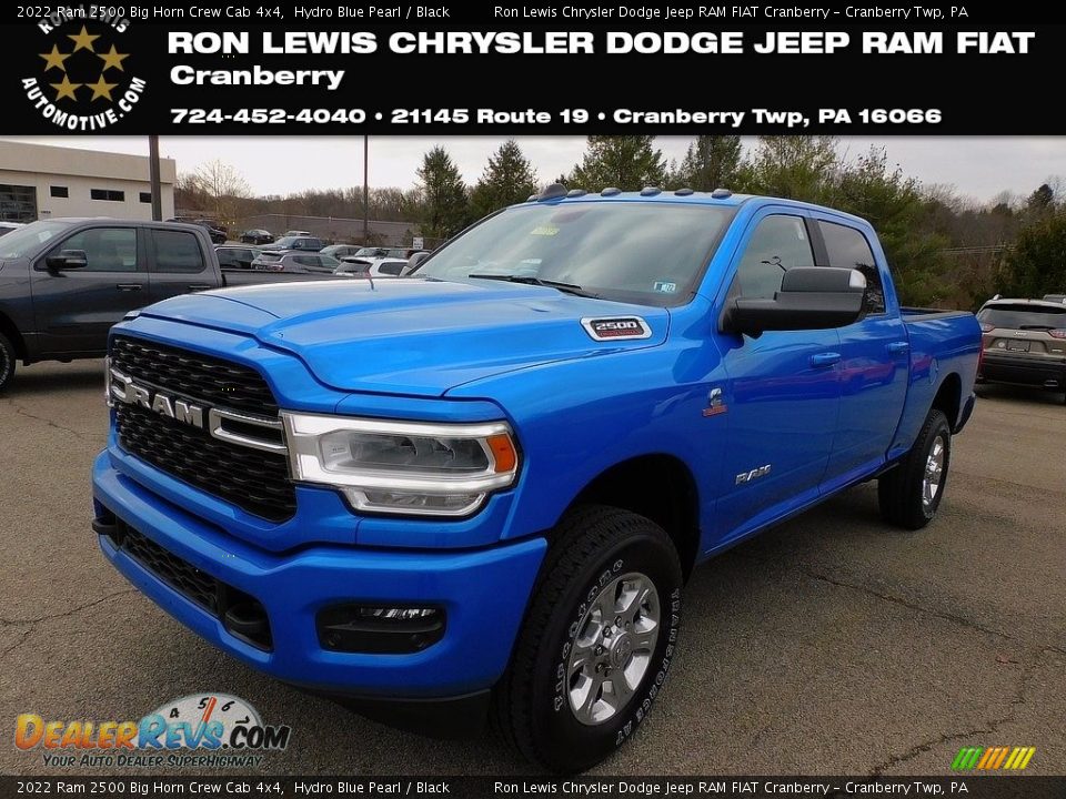 2022 Ram 2500 Big Horn Crew Cab 4x4 Hydro Blue Pearl / Black Photo #1