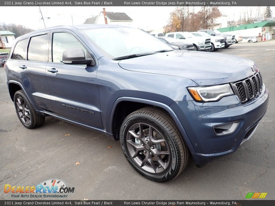 2021 Jeep Grand Cherokee Limited 4x4 Slate Blue Pearl / Black Photo #8