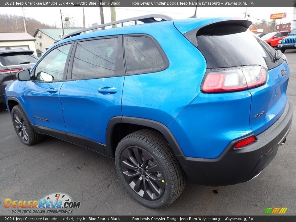 2021 Jeep Cherokee Latitude Lux 4x4 Hydro Blue Pearl / Black Photo #3