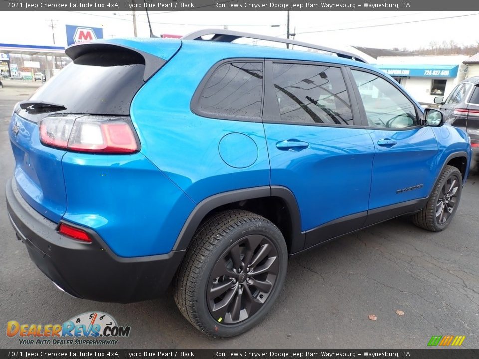 2021 Jeep Cherokee Latitude Lux 4x4 Hydro Blue Pearl / Black Photo #6