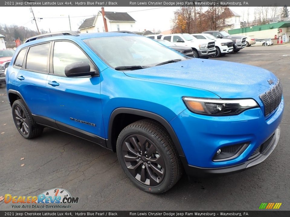 2021 Jeep Cherokee Latitude Lux 4x4 Hydro Blue Pearl / Black Photo #8