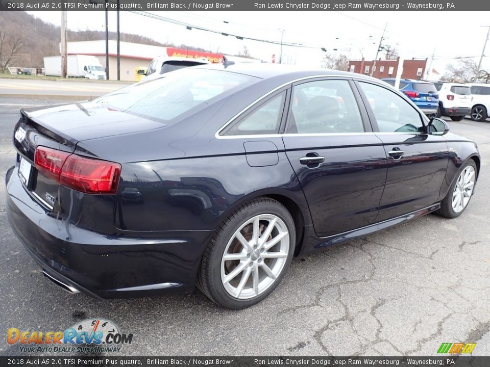 2018 Audi A6 2.0 TFSI Premium Plus quattro Brilliant Black / Nougat Brown Photo #6