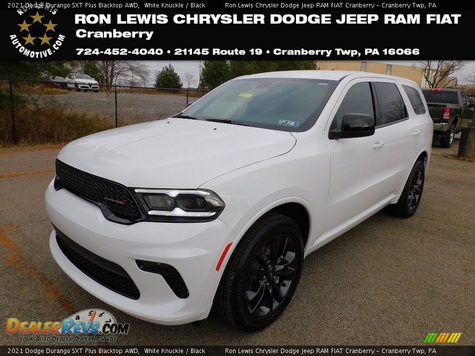 2021 Dodge Durango SXT Plus Blacktop AWD White Knuckle / Black Photo #1