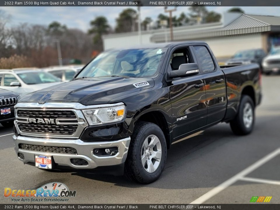 2022 Ram 1500 Big Horn Quad Cab 4x4 Diamond Black Crystal Pearl / Black Photo #1