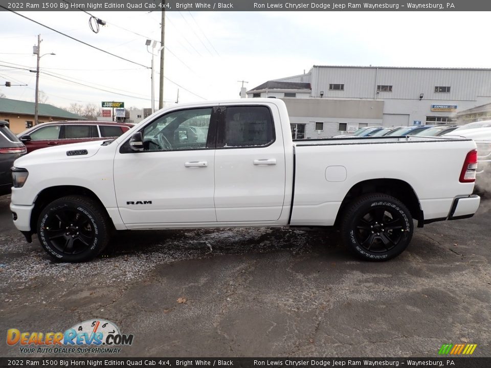 2022 Ram 1500 Big Horn Night Edition Quad Cab 4x4 Bright White / Black Photo #2