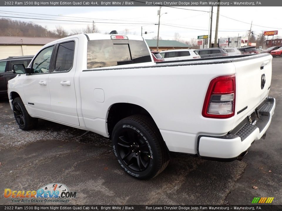 2022 Ram 1500 Big Horn Night Edition Quad Cab 4x4 Bright White / Black Photo #3