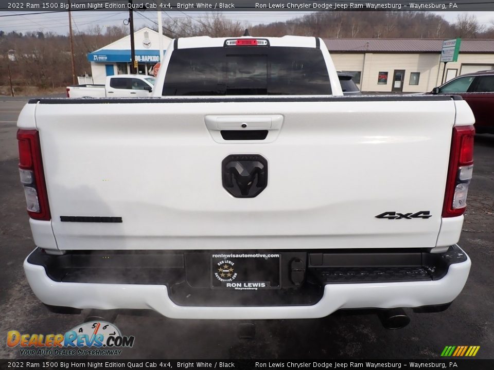 2022 Ram 1500 Big Horn Night Edition Quad Cab 4x4 Bright White / Black Photo #4