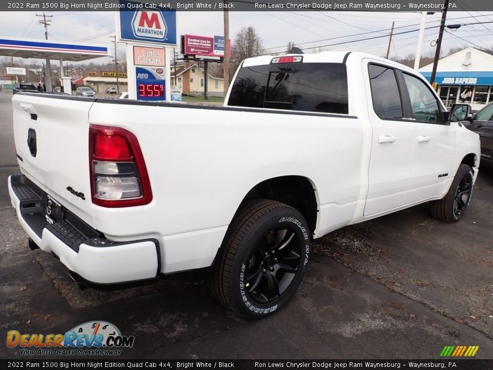 2022 Ram 1500 Big Horn Night Edition Quad Cab 4x4 Bright White / Black Photo #5