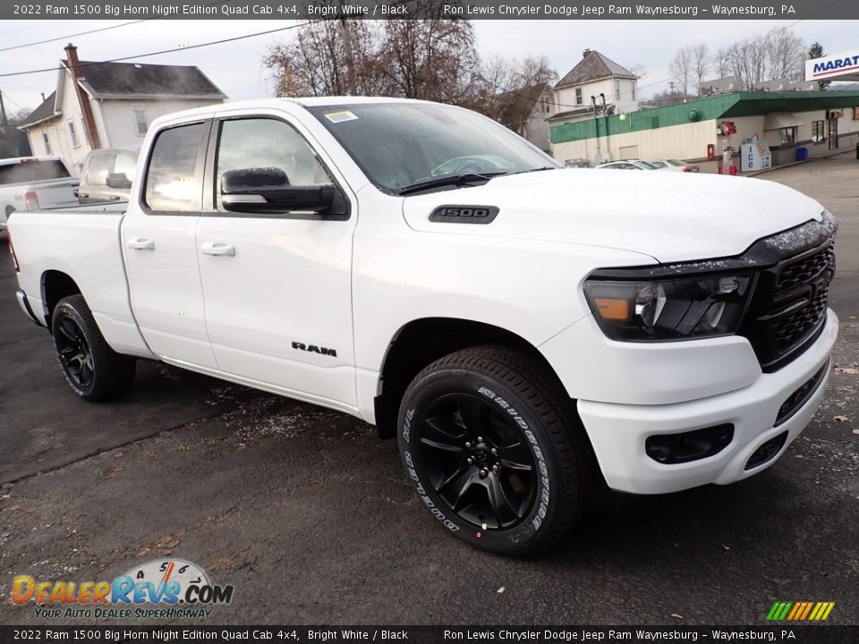 2022 Ram 1500 Big Horn Night Edition Quad Cab 4x4 Bright White / Black Photo #7