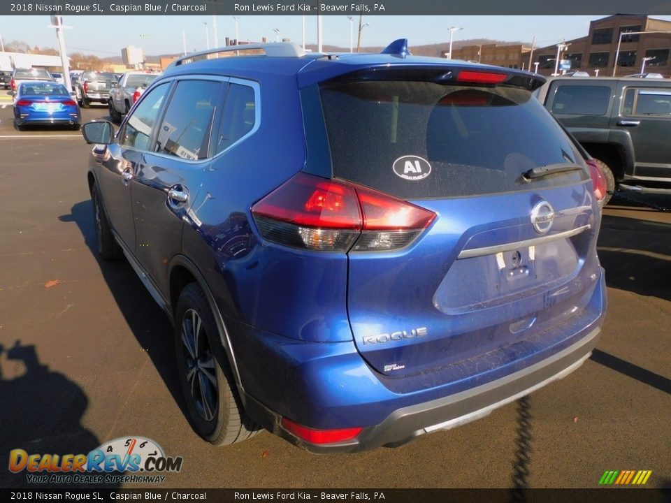 2018 Nissan Rogue SL Caspian Blue / Charcoal Photo #3