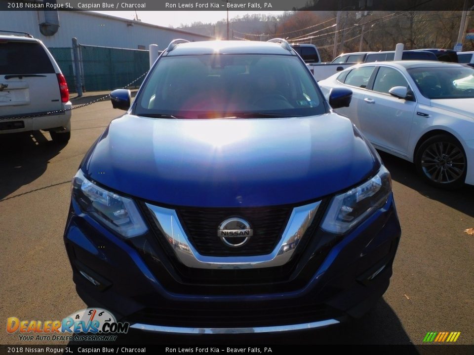 2018 Nissan Rogue SL Caspian Blue / Charcoal Photo #5