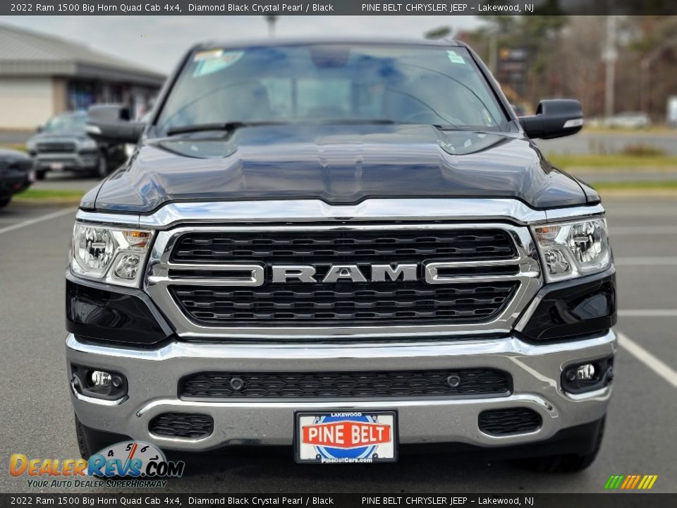 2022 Ram 1500 Big Horn Quad Cab 4x4 Diamond Black Crystal Pearl / Black Photo #2