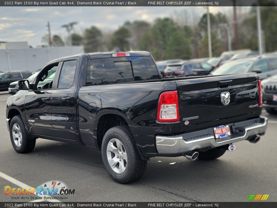 2022 Ram 1500 Big Horn Quad Cab 4x4 Diamond Black Crystal Pearl / Black Photo #4