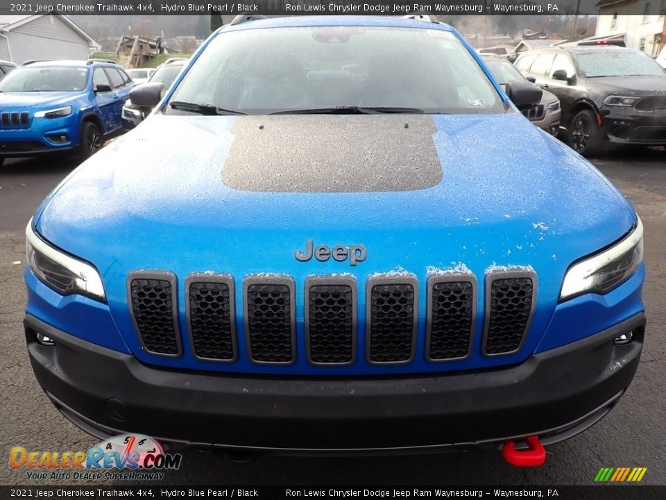 2021 Jeep Cherokee Traihawk 4x4 Hydro Blue Pearl / Black Photo #9