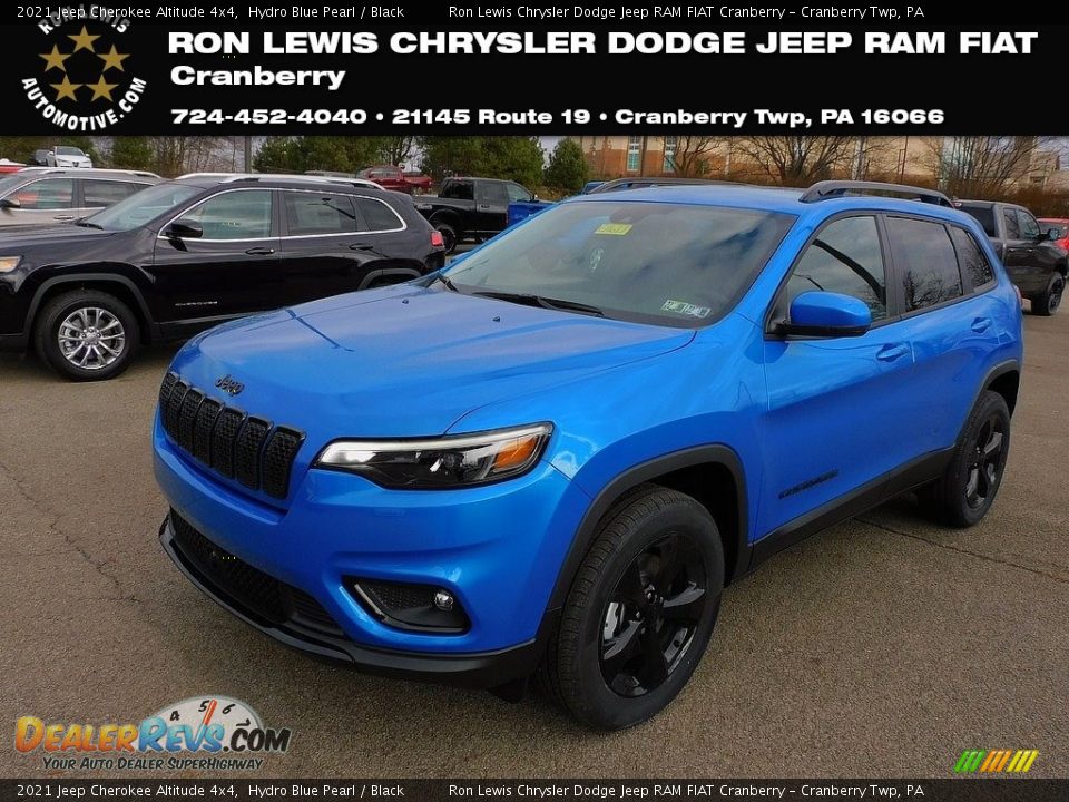 2021 Jeep Cherokee Altitude 4x4 Hydro Blue Pearl / Black Photo #1