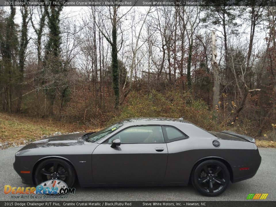 2015 Dodge Challenger R/T Plus Granite Crystal Metallic / Black/Ruby Red Photo #1