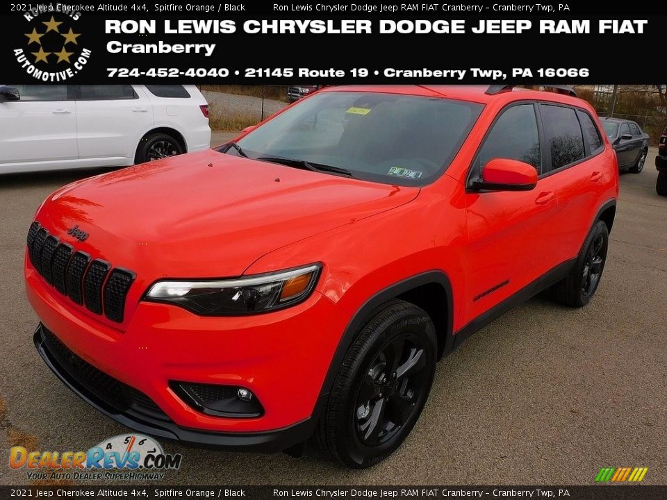 2021 Jeep Cherokee Altitude 4x4 Spitfire Orange / Black Photo #1