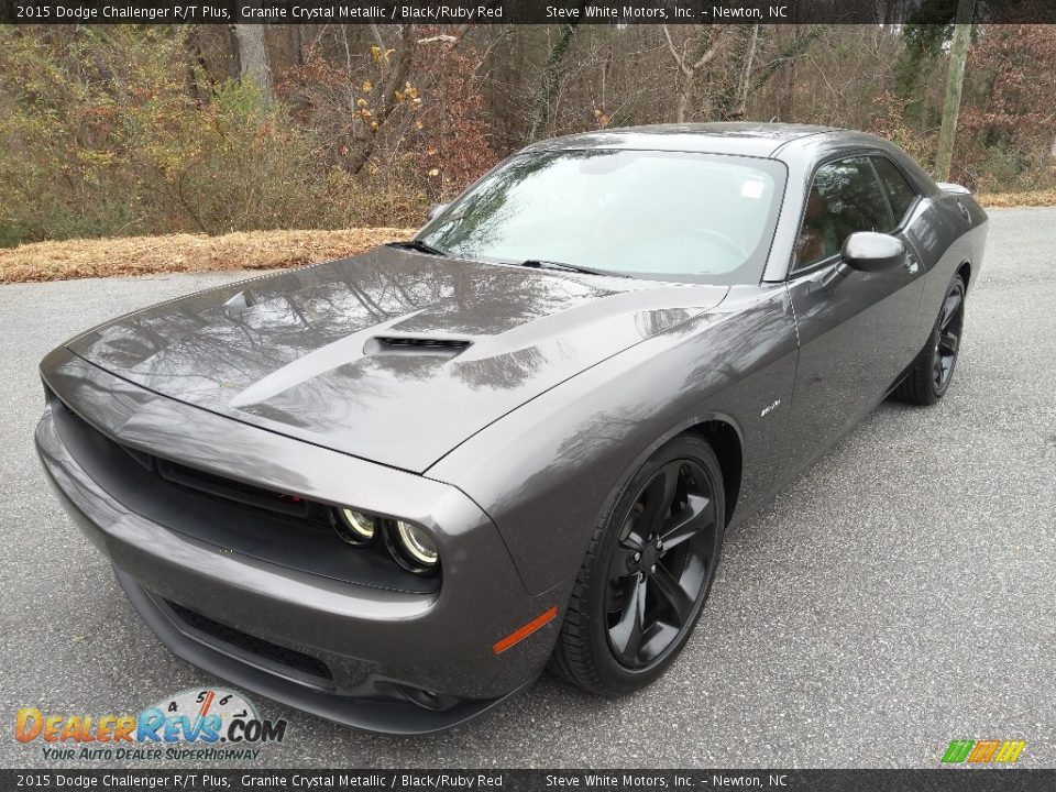 2015 Dodge Challenger R/T Plus Granite Crystal Metallic / Black/Ruby Red Photo #2