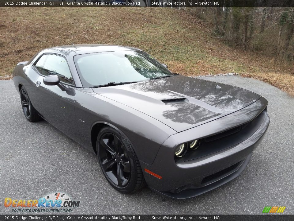 2015 Dodge Challenger R/T Plus Granite Crystal Metallic / Black/Ruby Red Photo #5