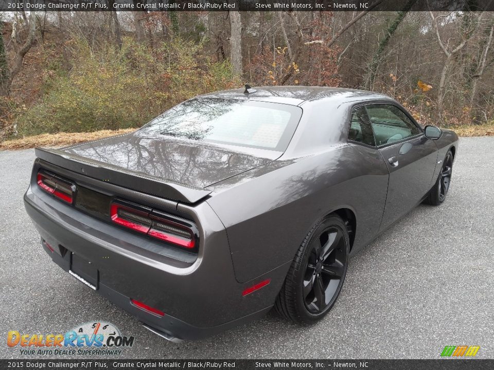 2015 Dodge Challenger R/T Plus Granite Crystal Metallic / Black/Ruby Red Photo #7