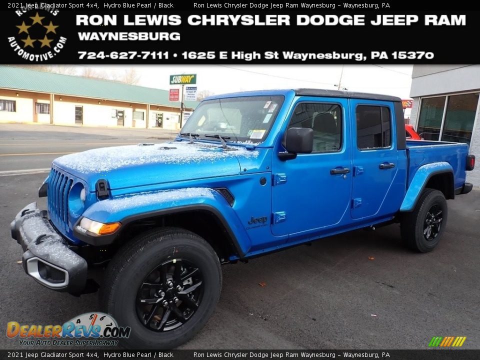 2021 Jeep Gladiator Sport 4x4 Hydro Blue Pearl / Black Photo #1