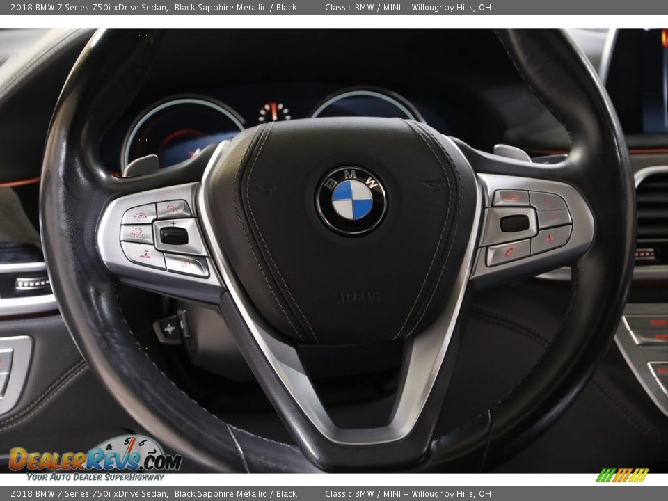 2018 BMW 7 Series 750i xDrive Sedan Black Sapphire Metallic / Black Photo #7