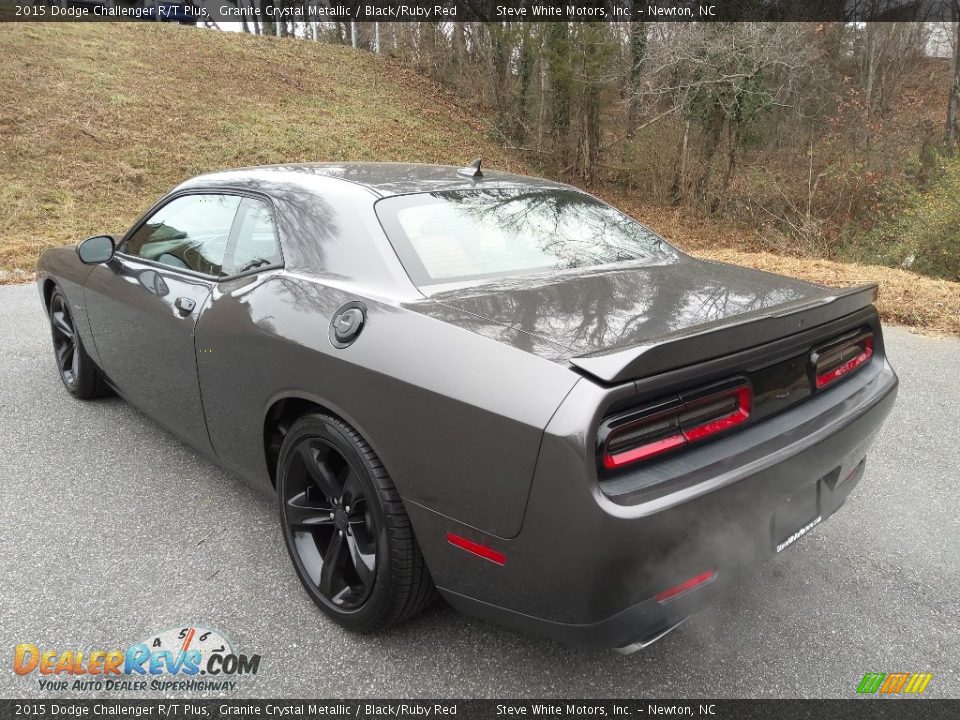 2015 Dodge Challenger R/T Plus Granite Crystal Metallic / Black/Ruby Red Photo #10