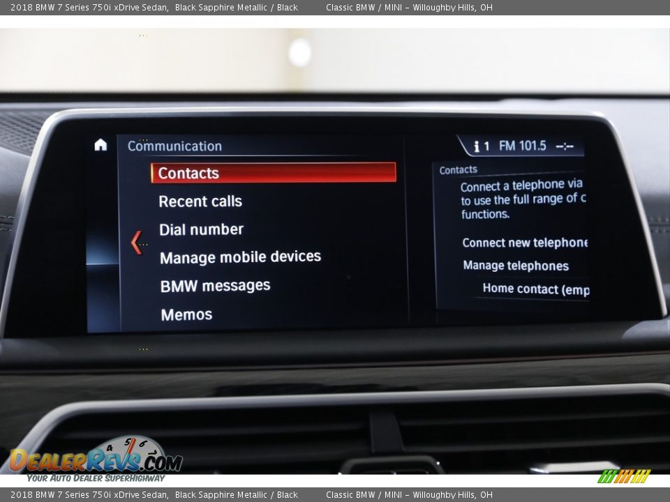 2018 BMW 7 Series 750i xDrive Sedan Black Sapphire Metallic / Black Photo #14