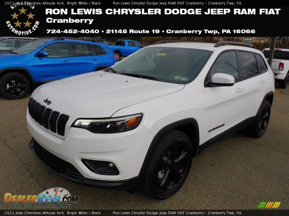 2021 Jeep Cherokee Altitude 4x4 Bright White / Black Photo #1