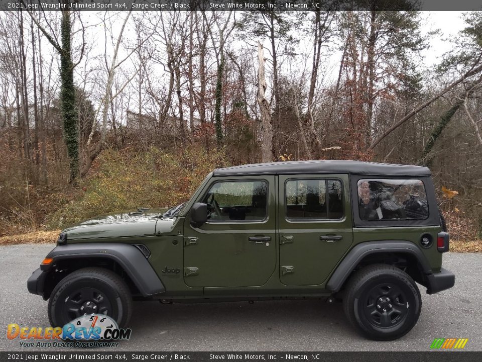 2021 Jeep Wrangler Unlimited Sport 4x4 Sarge Green / Black Photo #1