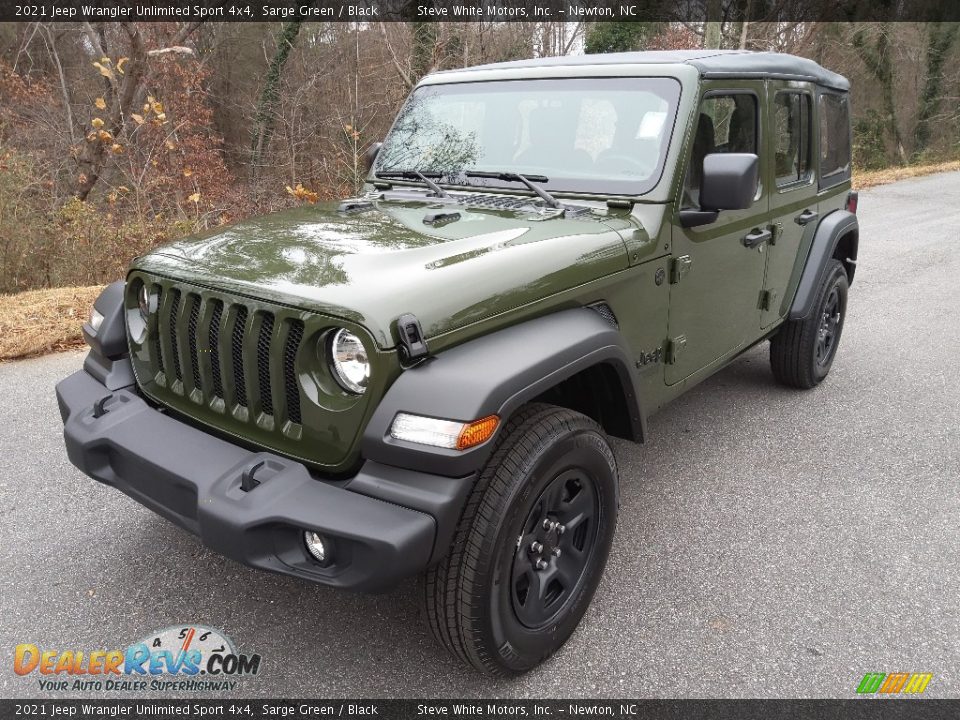2021 Jeep Wrangler Unlimited Sport 4x4 Sarge Green / Black Photo #2