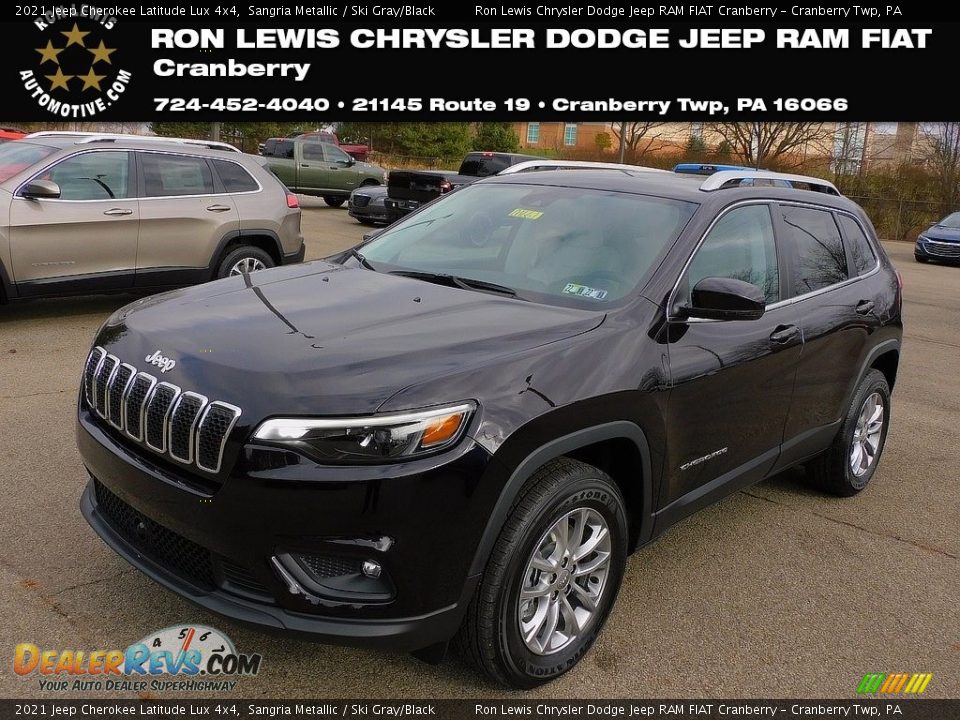 2021 Jeep Cherokee Latitude Lux 4x4 Sangria Metallic / Ski Gray/Black Photo #1